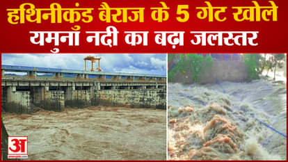 5 gates of Hathnikund Barrage opened, water level of Yamuna increased
