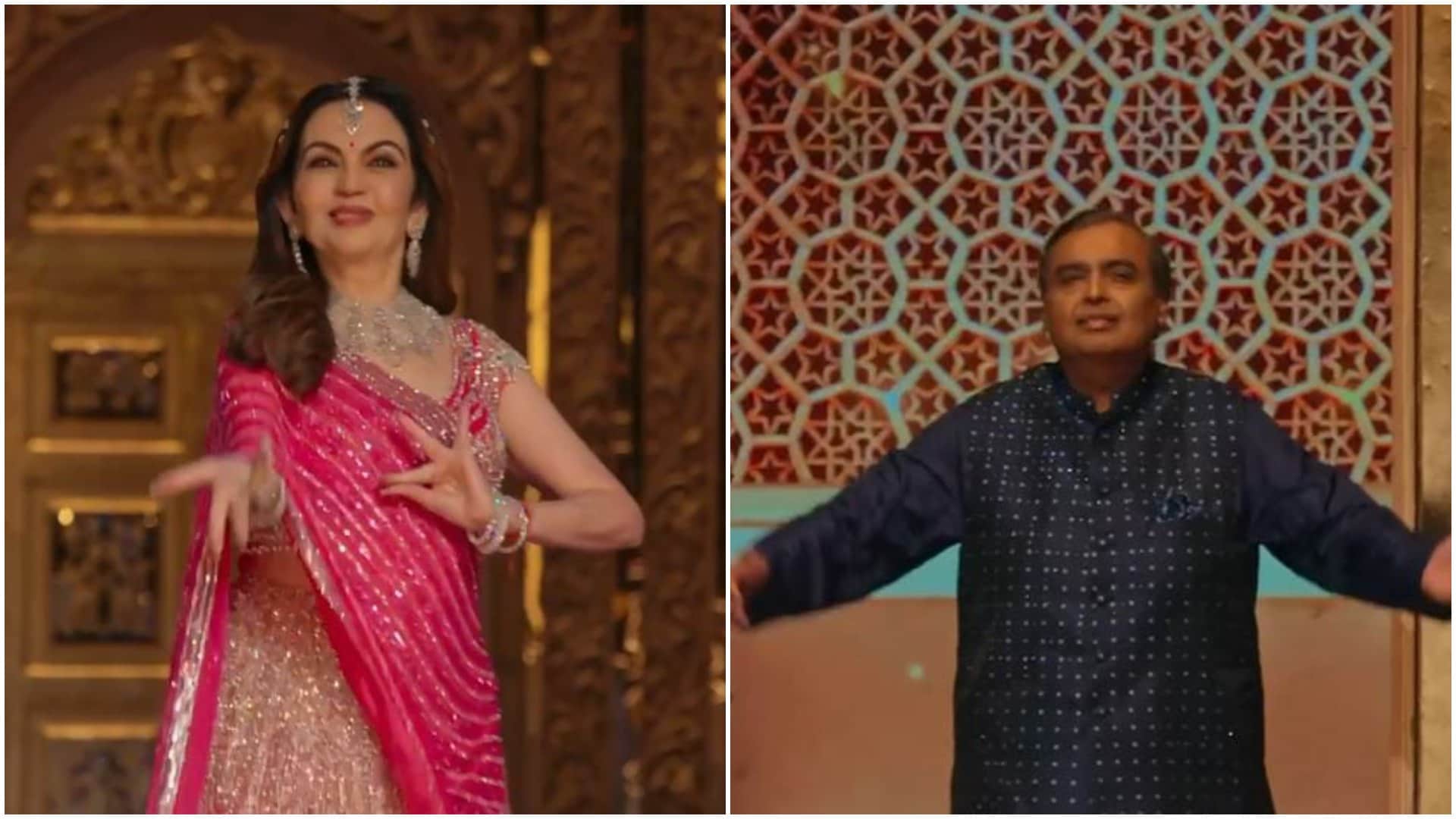 Mukesh Ambani and Nita Ambani Dance to Deewangi Deewangi With Family at Anant Ambani Radhika Merchant Sangeet