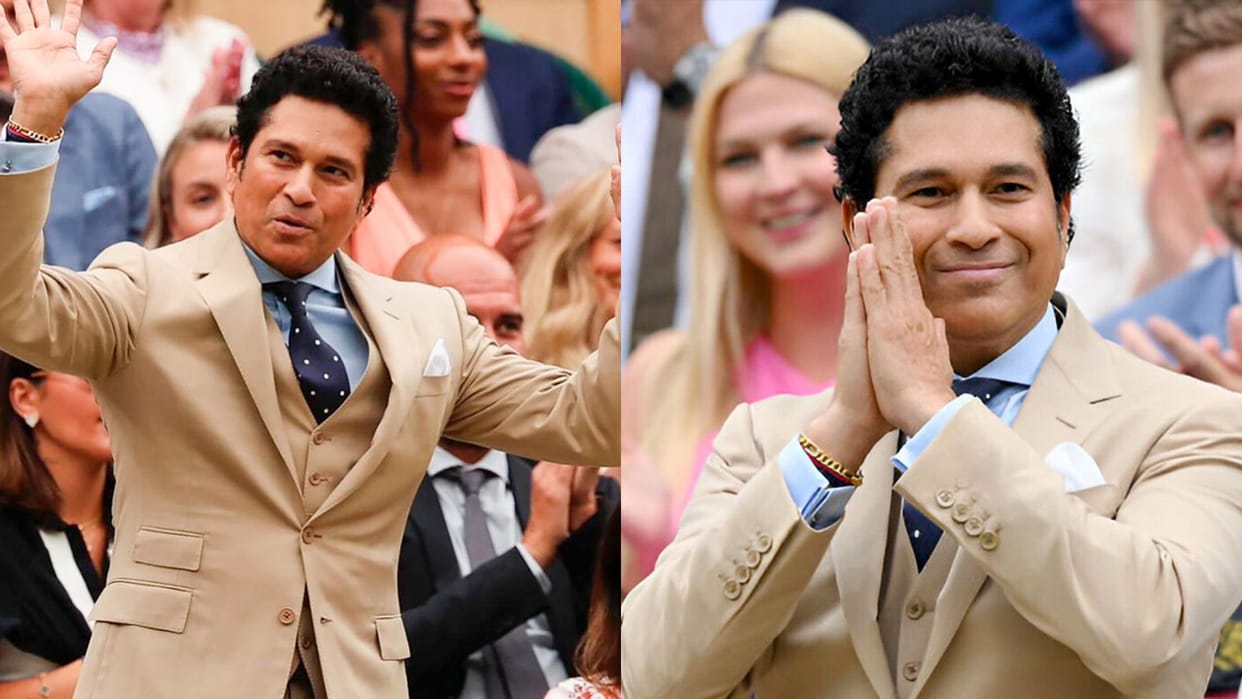 Sachin Tendulkar received a standing ovation from crowd at Centre Court in Wimbledon