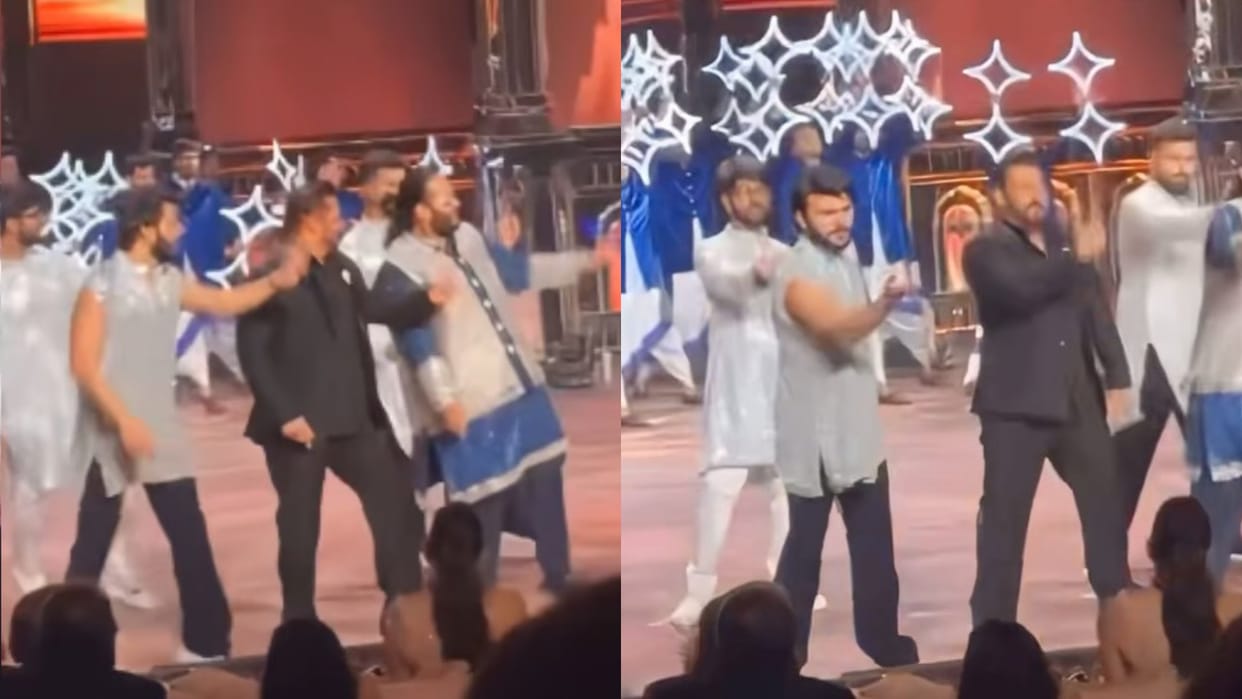 Anant Ambani Radhika Merchant Wedding Salman Khan Grooves To Aisa Pehli Baar Hua Hai with groom
