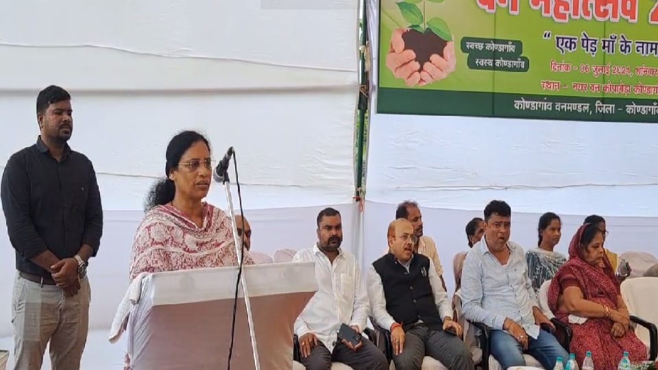 Forest festival organized MLA Lata Usendi was present awareness created about the importance of environment in
