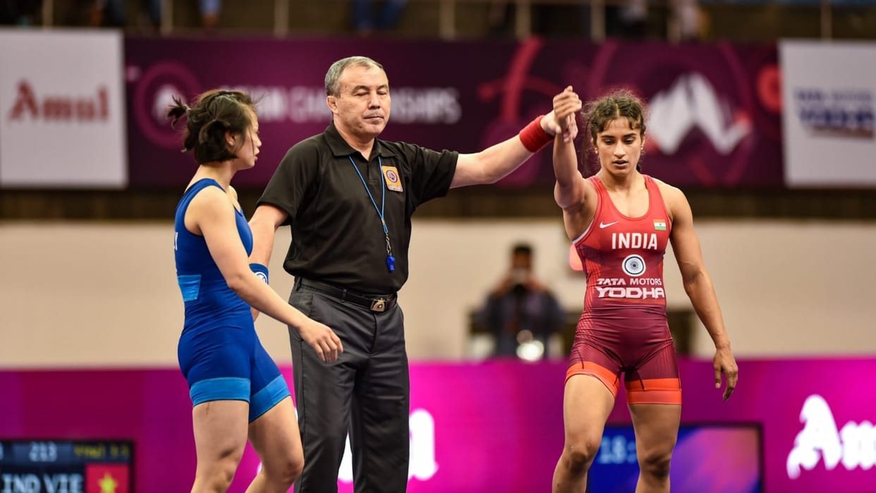 Indian wrestler Vinesh Phogat reached the final of the women's 50kg category in the Grand Prix of Spain