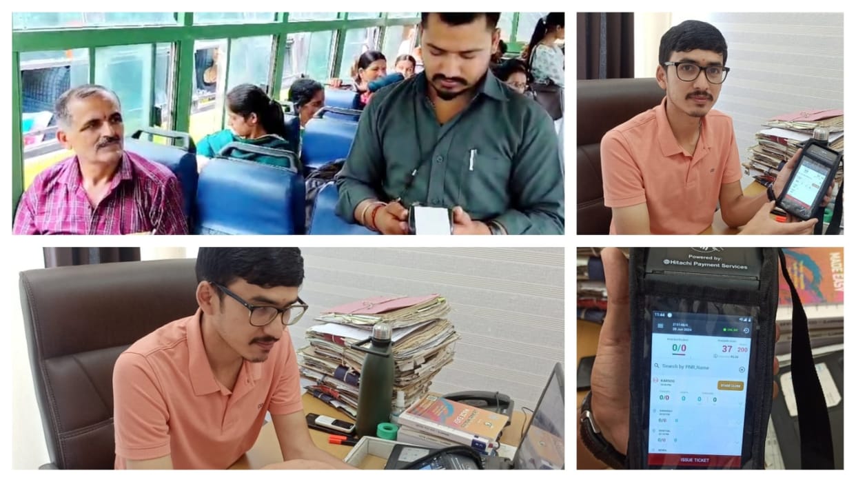 HRTC provided cashless payment facility to passengers in Karsog