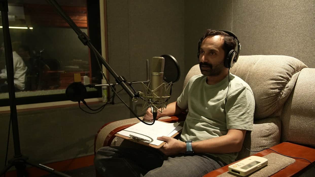 Fahadh Faasil begins dubbing for Rajinikanth film Vettaiyan shared photos on social media from studio