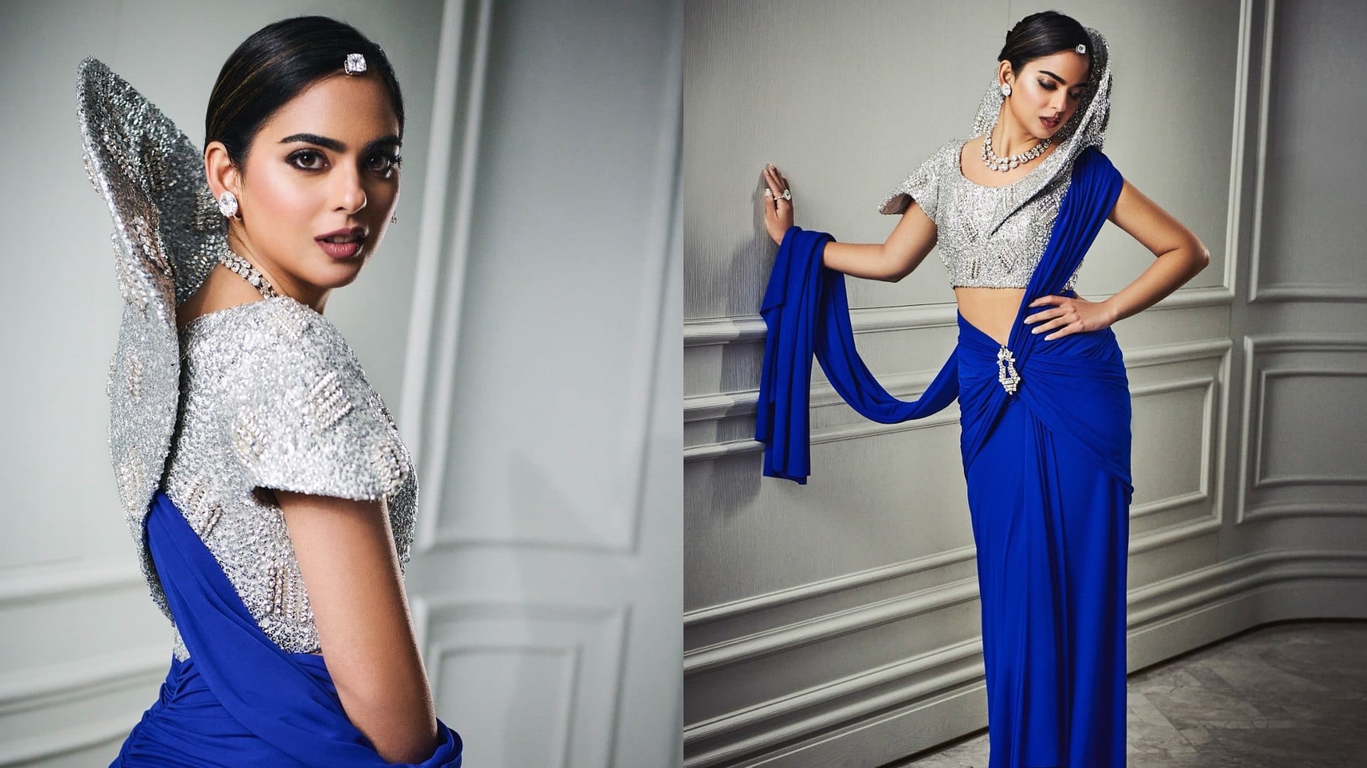 mukesh ambani daughter Isha Ambani best look in anant ambani and radhika merchant wedding ceremony