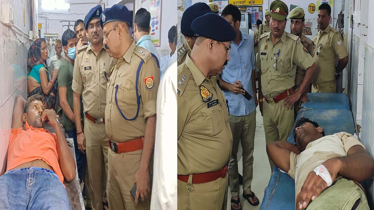 Hardoi: Encounter between police and cow smugglers, two injured by bullets
