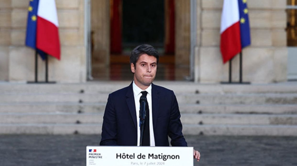 French PM Gabriel Attal announced his resignation and says ready to remain until his successor appointed