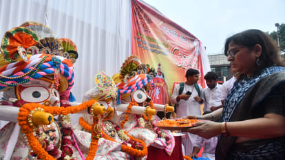 इस्कॉन द्वारा आयोजित भगवान जगन्नाथ की रथ यात्रा। (फाइल फोटो)