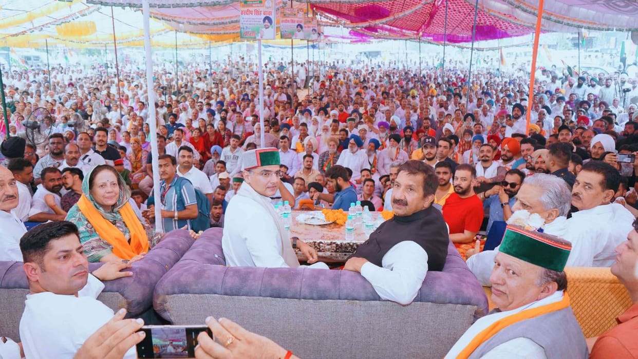 Election rally of Congress National General Secretary Sachin Pilot in Nalagarh