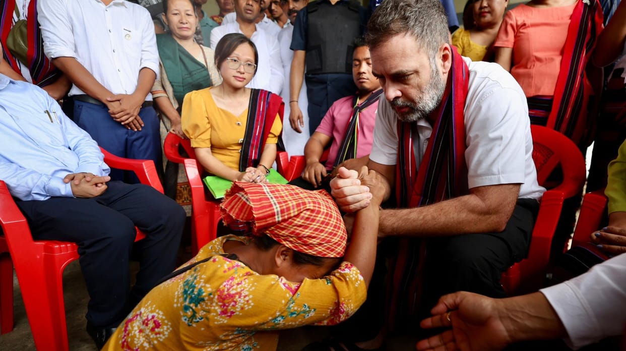 Congress MP Rahul Gandhi visits the Relief Camp in assam news and updates