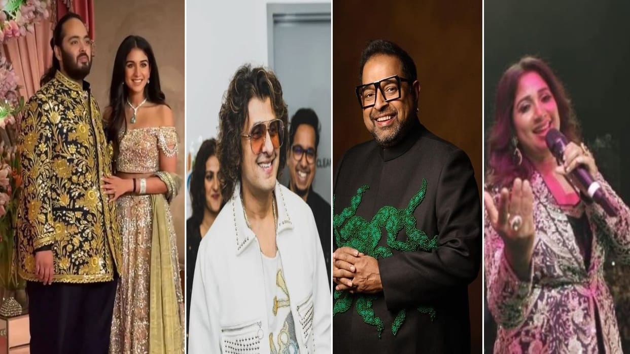 Anant Ambani Radhika Merchant Wedding Live Performance Sonu Nigam Shankar Mahadevan Shreya Ghoshal Hariharan