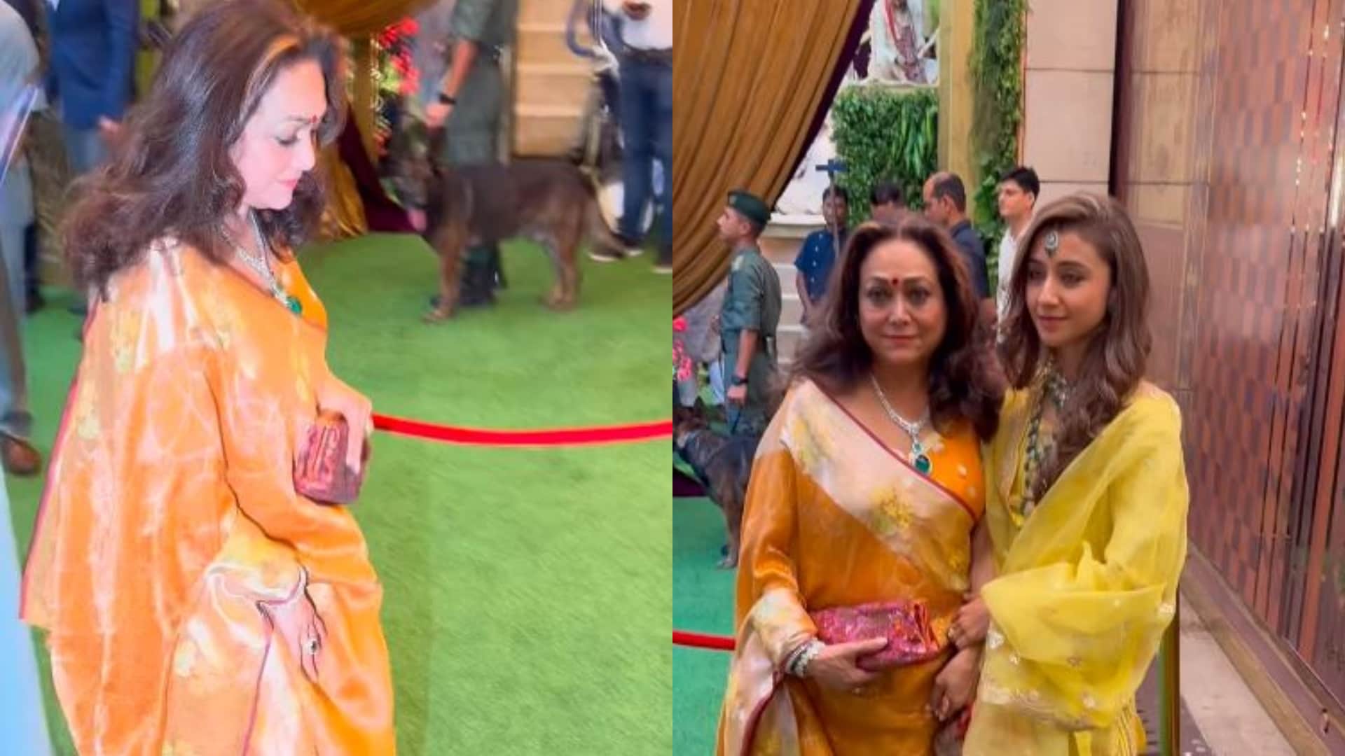 Guests started arriving at Anant ambani Radhika merchant's haldi ceremony Mukesh and Akash were seen together