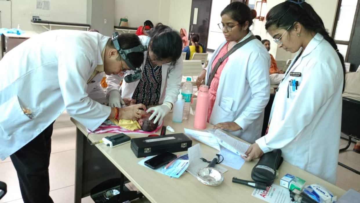retina of eyes of prematurely born children is getting weak many cases found in IMS BHU