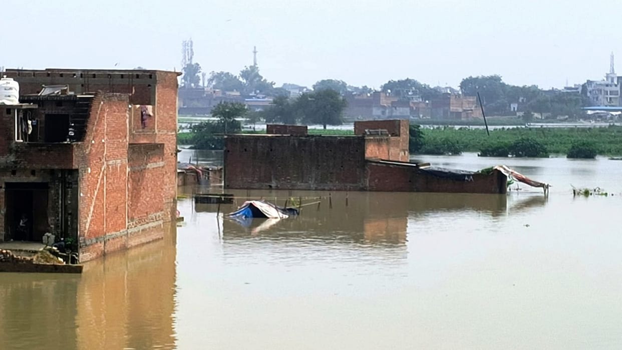 The heartbeats of people living on the banks of Khannait river increase as soon as it starts raining