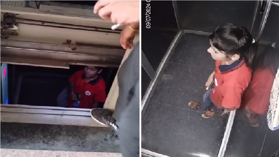 Girl trapped in lift of Law Residency Society Greater Noida West
