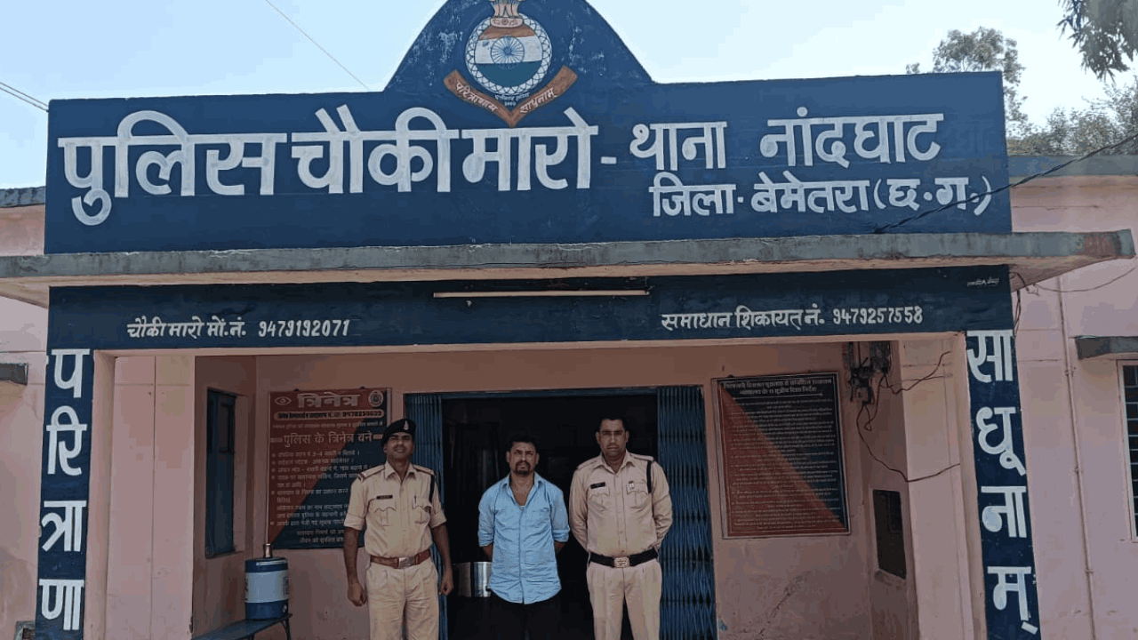 पुलिस की गिरफ्त में आरोपी