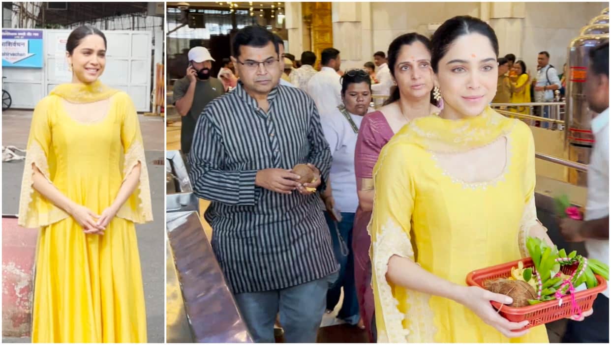 Munjya and Maharaj actress Sharvari Wagh was seen taking blessing in Shree Siddhivinayak Temple with Parent