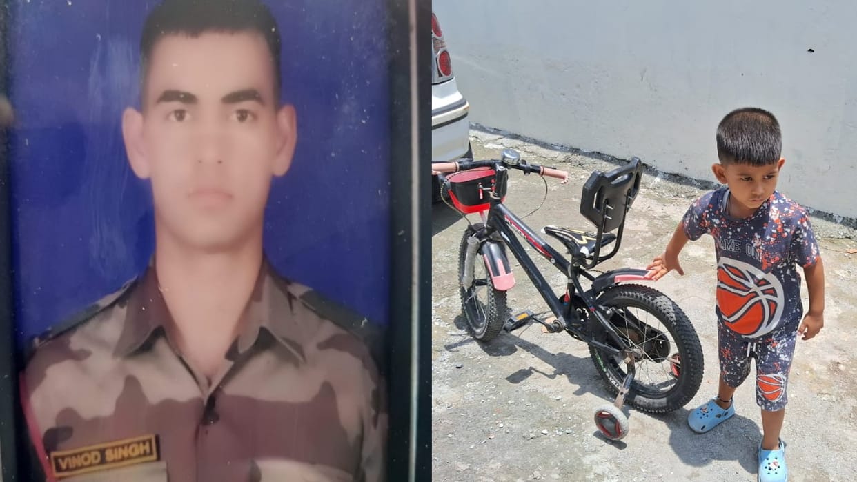 Kathua Uttarakhand Vinod Bhandari sacrificed his life he has a four year old son and three month daughter