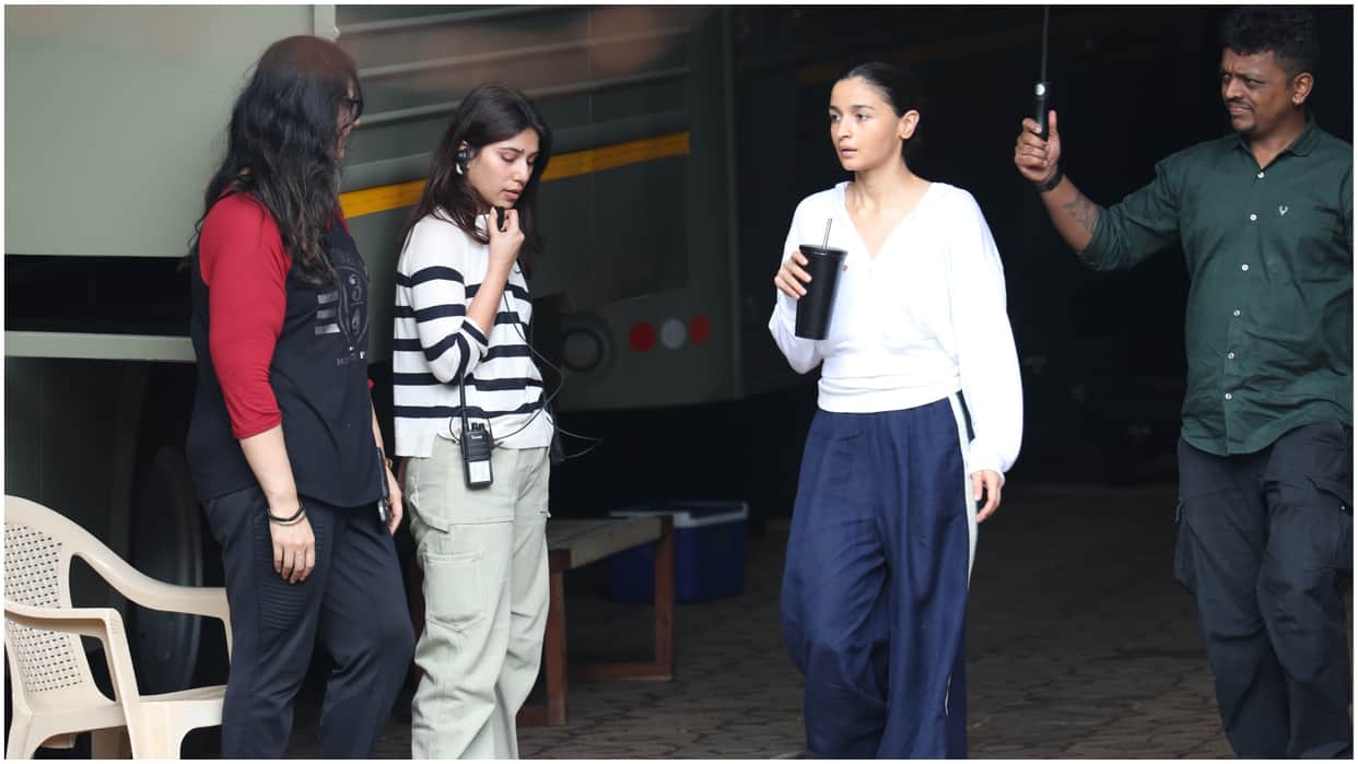 Alia Bhatt started shooting for upcoming movie Alpha pictures of the actress surfaced from the set