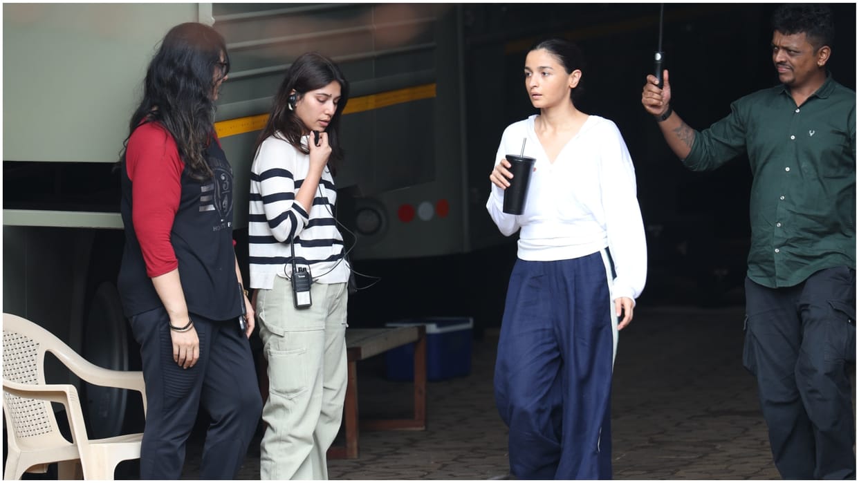Alia Bhatt started shooting for upcoming movie Alpha pictures of the actress surfaced from the set