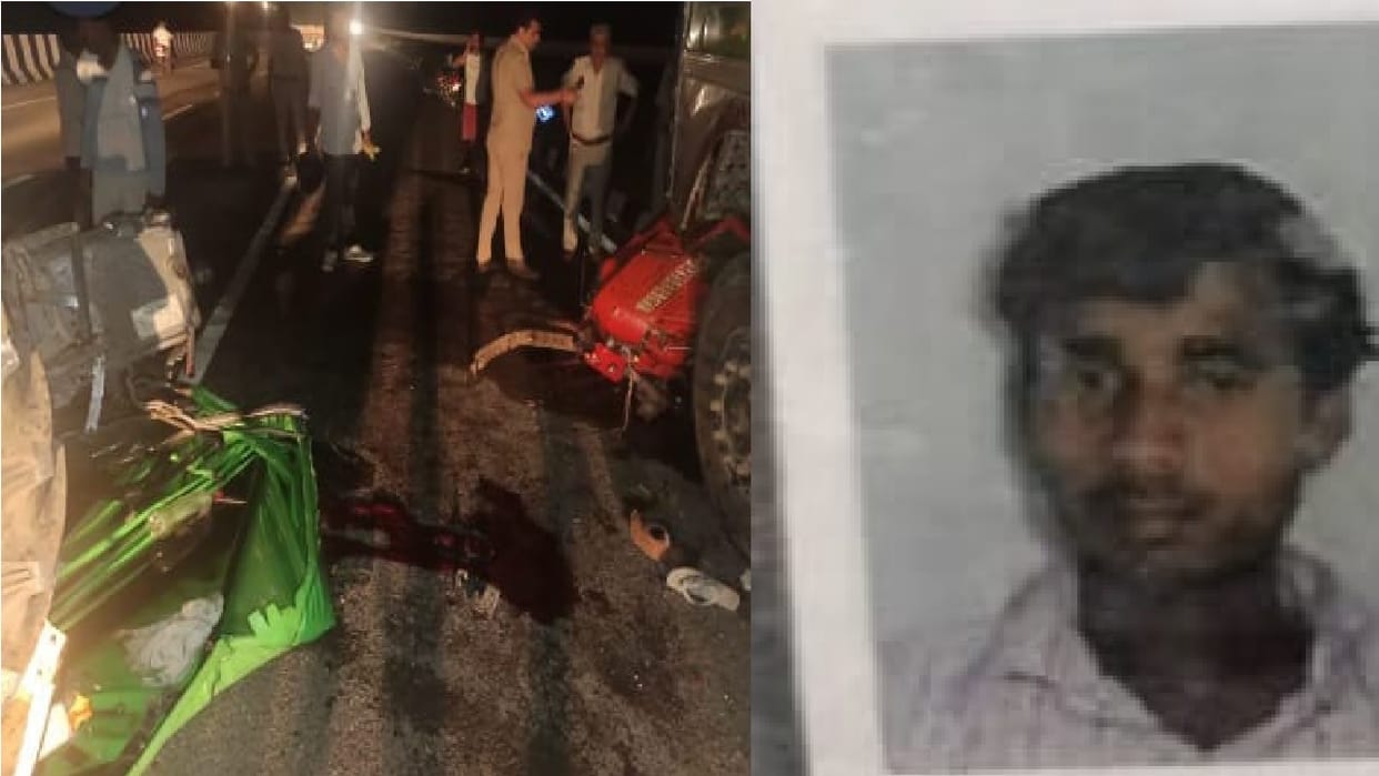Tragic accident in Narnaul, Tractor split into two parts after being hit by dumper