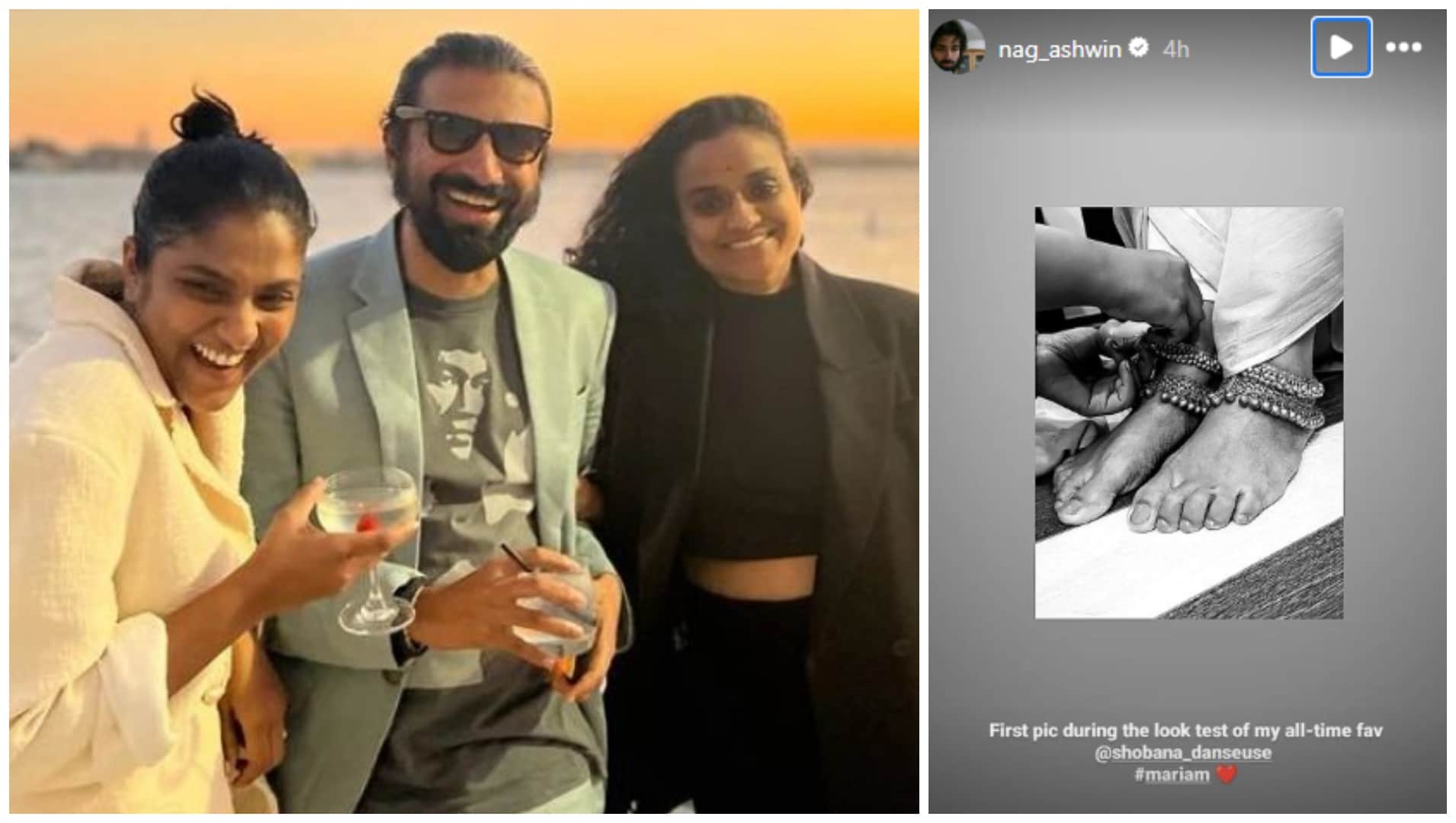 Prabhas Kamal Haasan Deepika starrer Kalki 2898AD director Nag Ashwin shared Unseen pic from Shobana look tes