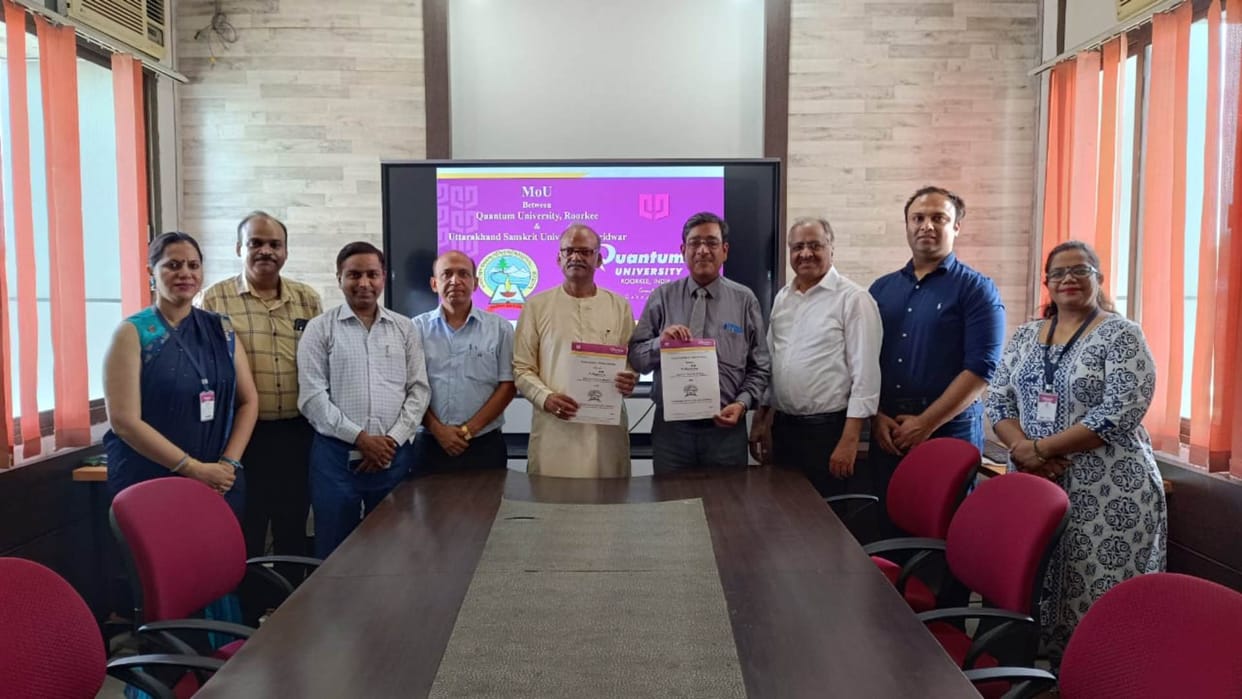 Quantum University and Uttarakhand Sanskrit University signed MoU for academic cooperation; Here are details