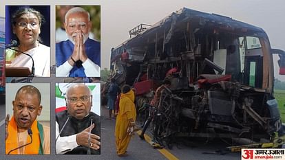 Unnao Accident Many leaders including President PM Modi Kharge and Yogi expressed grief over road accident