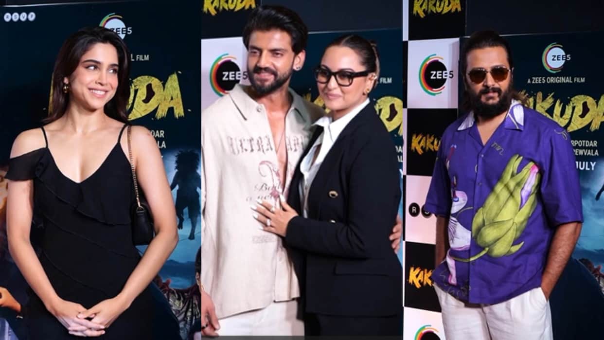 Kakuda Screening Sonakshi Sinha zaheer iqbal riteish deshmukh sharvari wagh Jibraan Khan on red carpet