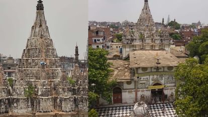 Kanpur: Lightning struck the Kailash temple, dome was damaged