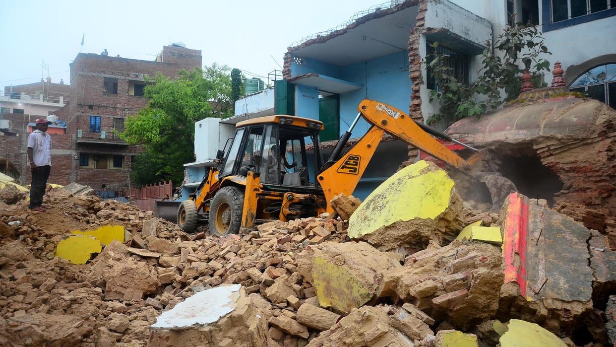 Despite opposition, cave of Bhardwaj Ashram demolished, corridor being built at a cost of Rs 15.42 crore