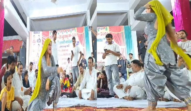 Obscene dance at the fair in Meerut, notes were thrown on the stage, video went viral, clashes between policem