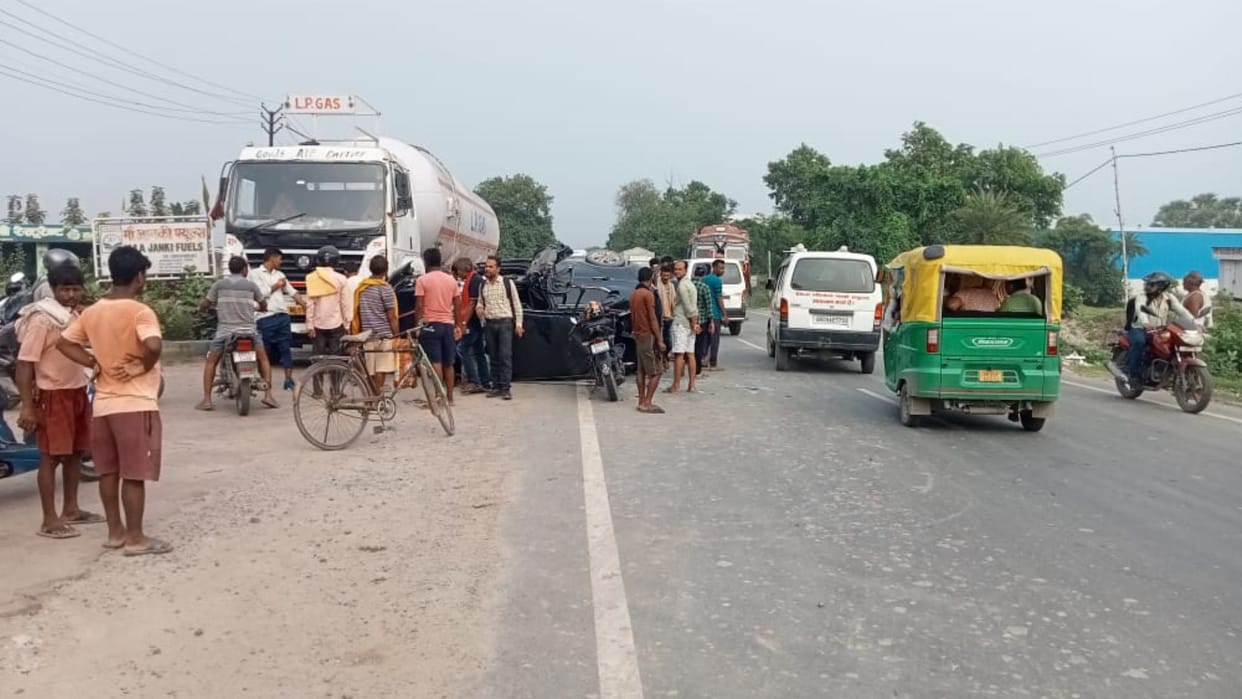 Begusarai News: A young man died tragically in a road accident