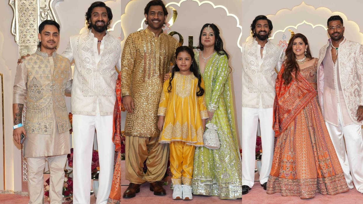 Anant Radhika Wedding photos guest list celebs MS Dhoni to hardik pandya Anant ambani Wedding live