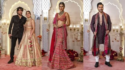 Anant Ambani Radhika Merchant Wedding Photos Ananya Panday Shahrukh Khan Jackie Shroff Salman Khan AR Rahman