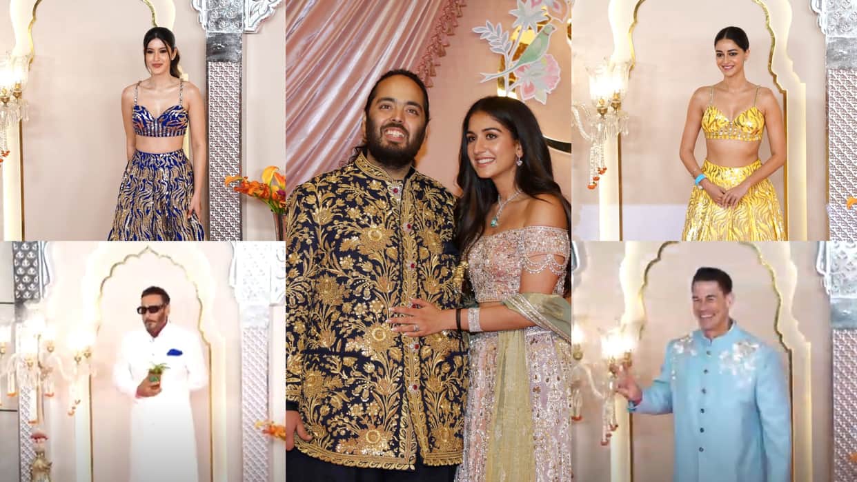 Anant Ambani and Radhika Merchant Wedding Shanaya Kapoor Ananya Panday Jackie Shroff spotted at BKC
