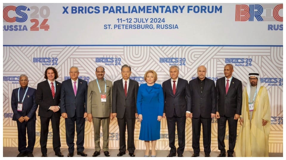 "Strengthening inter-parliamentary cooperation would cultivate more inclusive, democratic BRICS partnership":