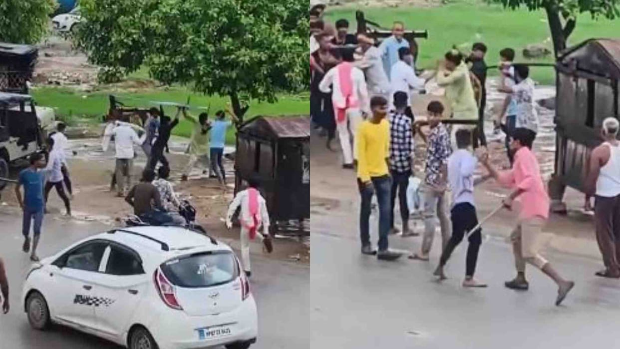 Bhind News: After an auto collision in Bhind, Chambal, the baraatis were chased and beaten up