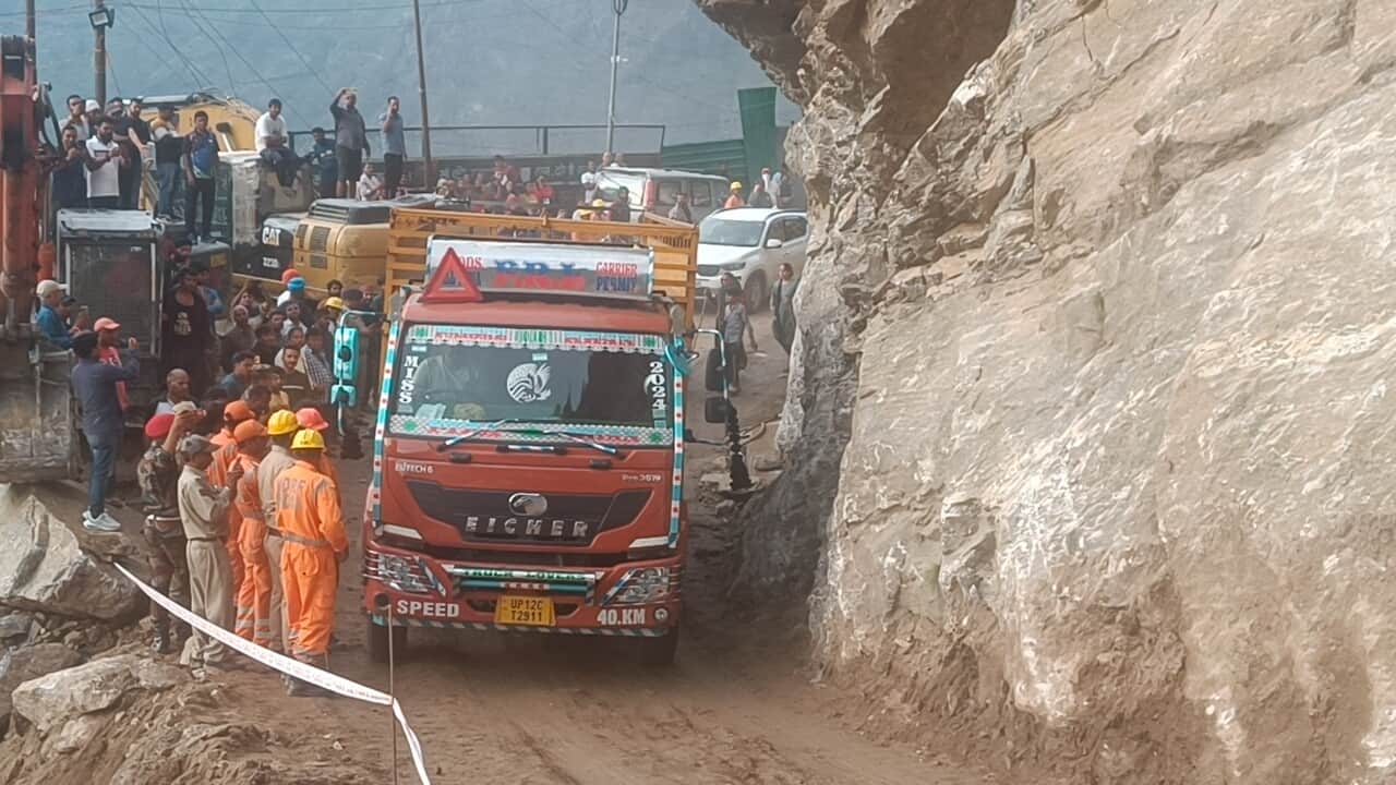 Badrinath Highway opened after 83 hours Pilgrims relief Vehicle Movement Starts Photos