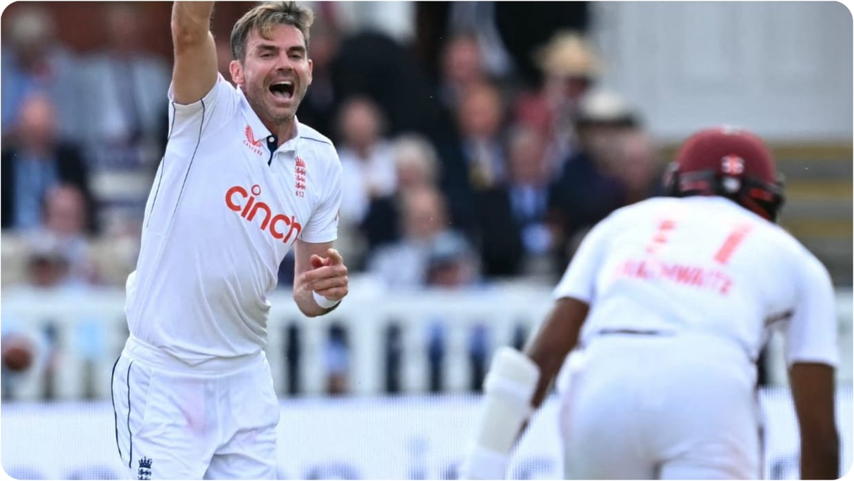 England vs West Indies First test second day match report fast bowler James Anderson shines in his last test