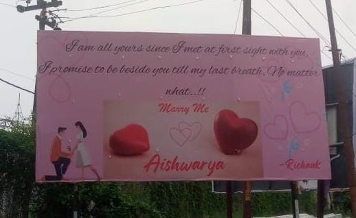 Expression of love by putting up hoardings in the perfume city, banners seen in different areas