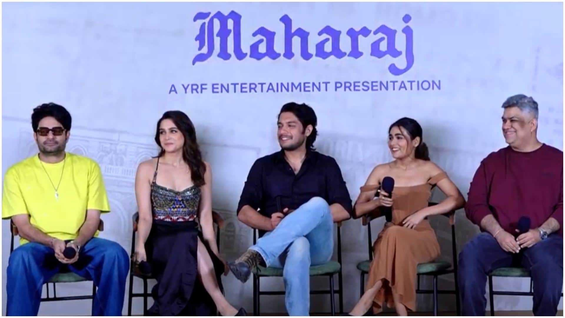 junaid khan jaideep ahlawat shalini sharvari siddharth P malhotra Celebrats Maharaj Success At yrf STUDIO