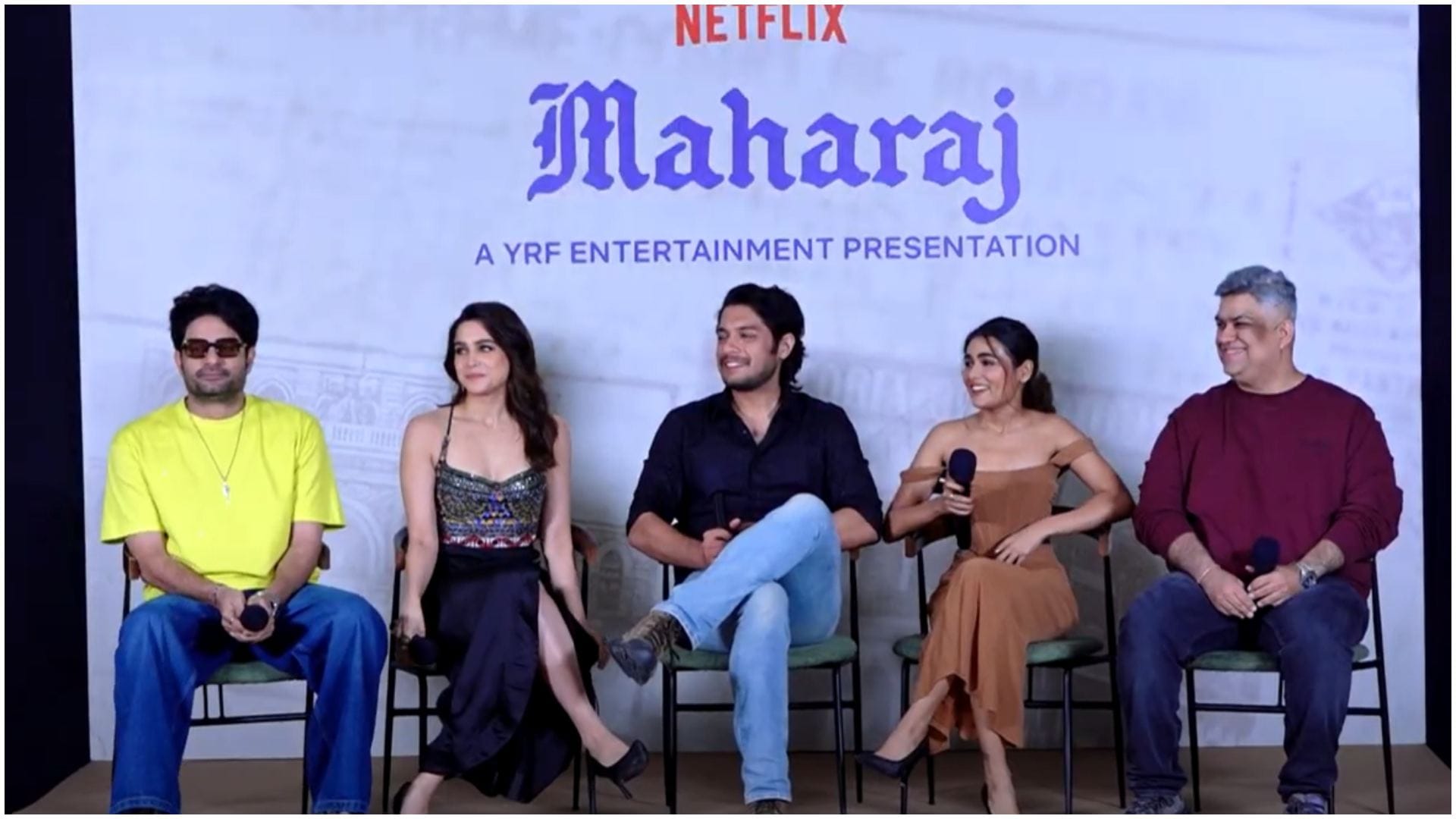 junaid khan jaideep ahlawat shalini sharvari siddharth P malhotra Celebrats Maharaj Success At yrf STUDIO