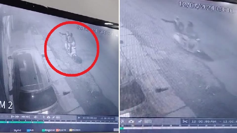 Two miscreants riding a scooter opened fire outside hospital