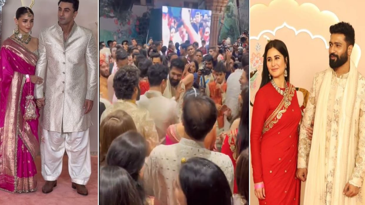 Ranbir Kapoor Dance With Vicky Kaushal on Tauba Tauba Katrina Kaif Alia Bhatt on radhika anant ambani wedding