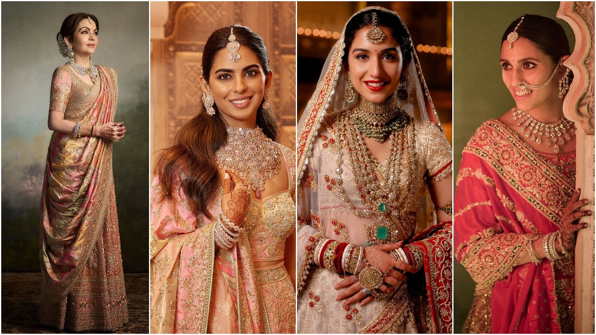 Anant Radhika Wedding Nita Ambani, Isha Ambani And Shloka Ambani Ethnic ...