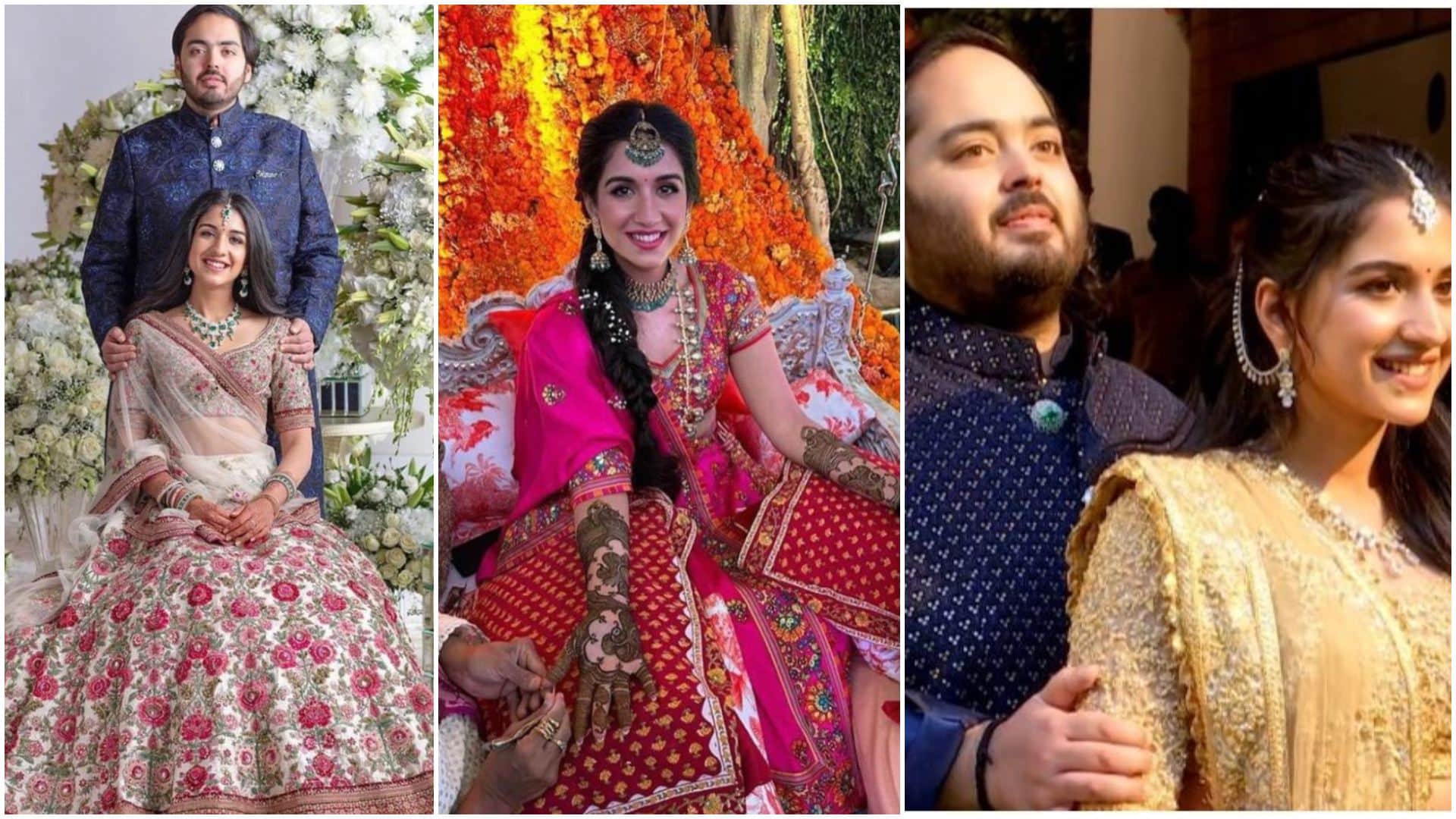 Anant Ambani Radhika Merchant seven Month long Mega wedding engagement to pre wedding and 7 phere photos