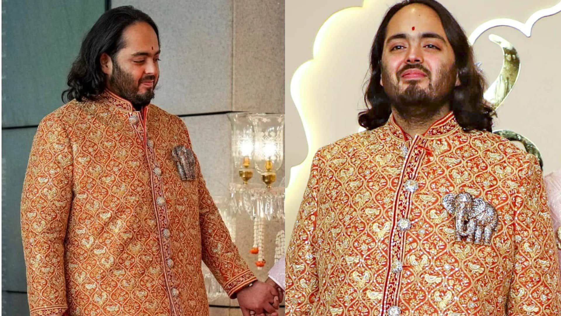 anant ambani radhika merchant wedding looks bridal all outfit details cost designer Abu Jani Sandeep Khosla