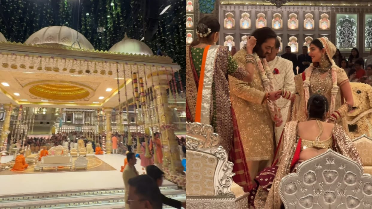 Anant Ambani Wedding Video See the view of the mandap Read details Inside