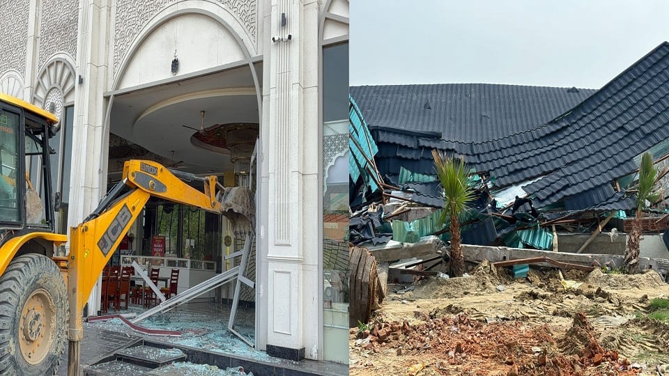 Bulldozer ran on Yamuna Expressway authority demolished four colonies and five hotels and dhabas
